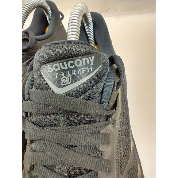 Saucony Women's Triumph 21 Sneaker All Black 7.5 Running Shoes Comfort - Picture 7 of 11